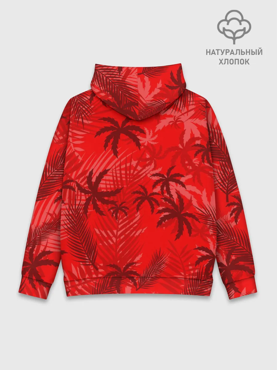 Худи мужской база хлопок / ПАЛЬМЫ / ТРОПИКИ / ЛЕТО