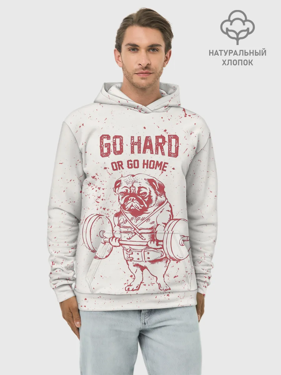 Худи мужской база хлопок / GO HARD