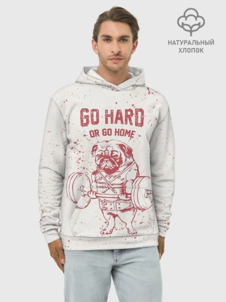 Худи мужской база хлопок / GO HARD