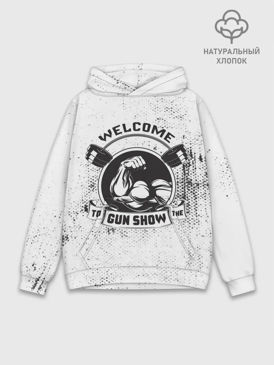 Худи мужской база хлопок / Gun show