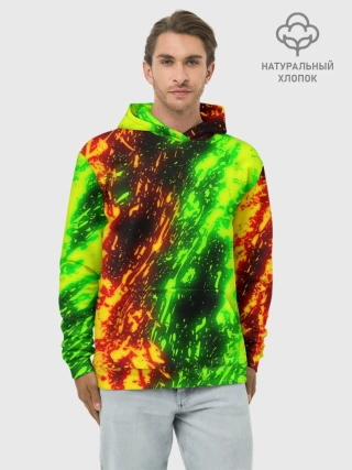 Худи мужской база хлопок / TOXIC FLAME