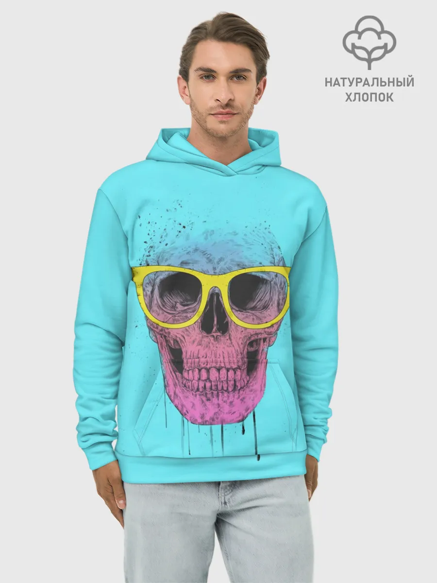 Худи мужской база хлопок / Череп В Очках