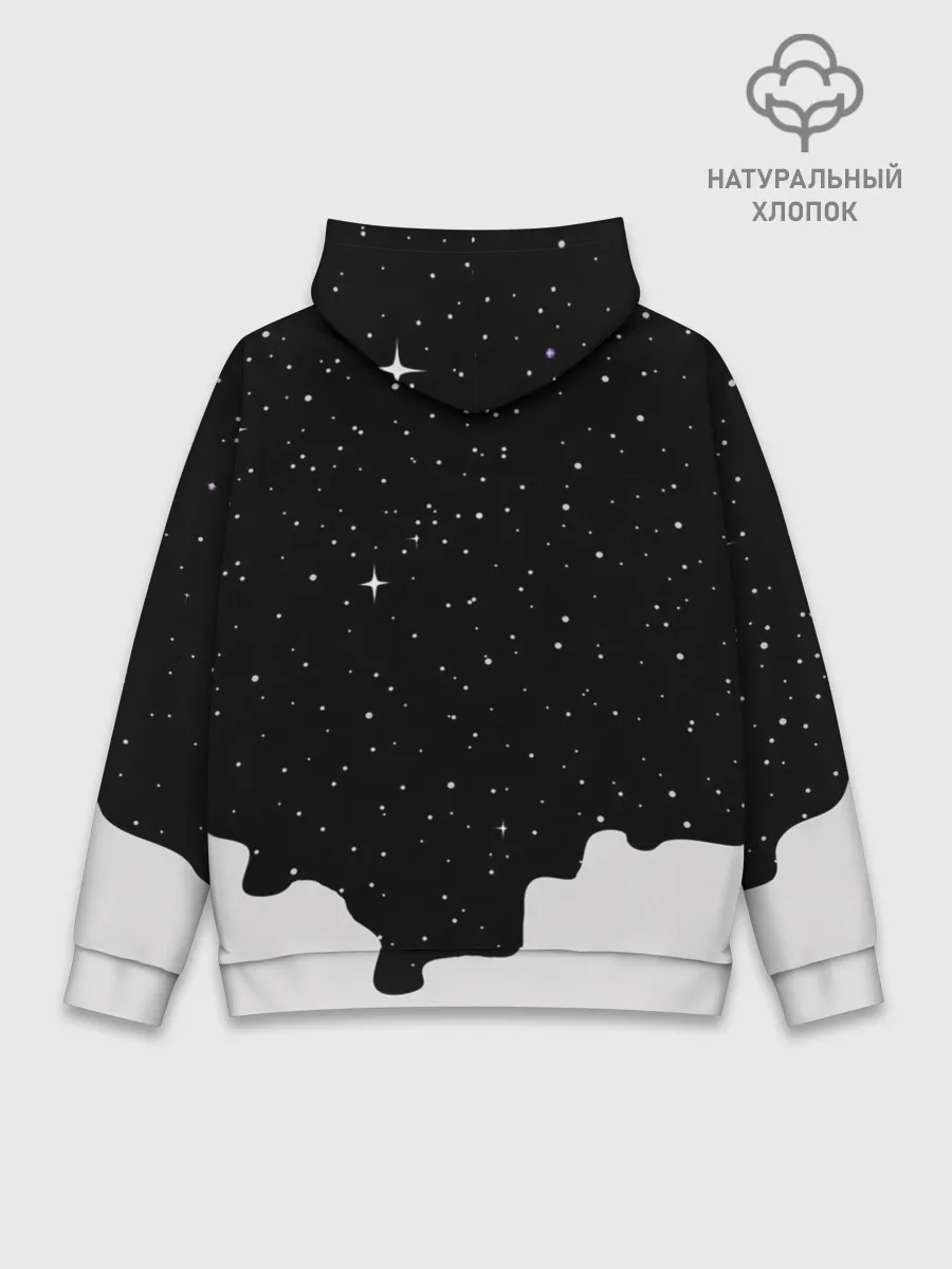 Худи мужской база хлопок / Космический Кот