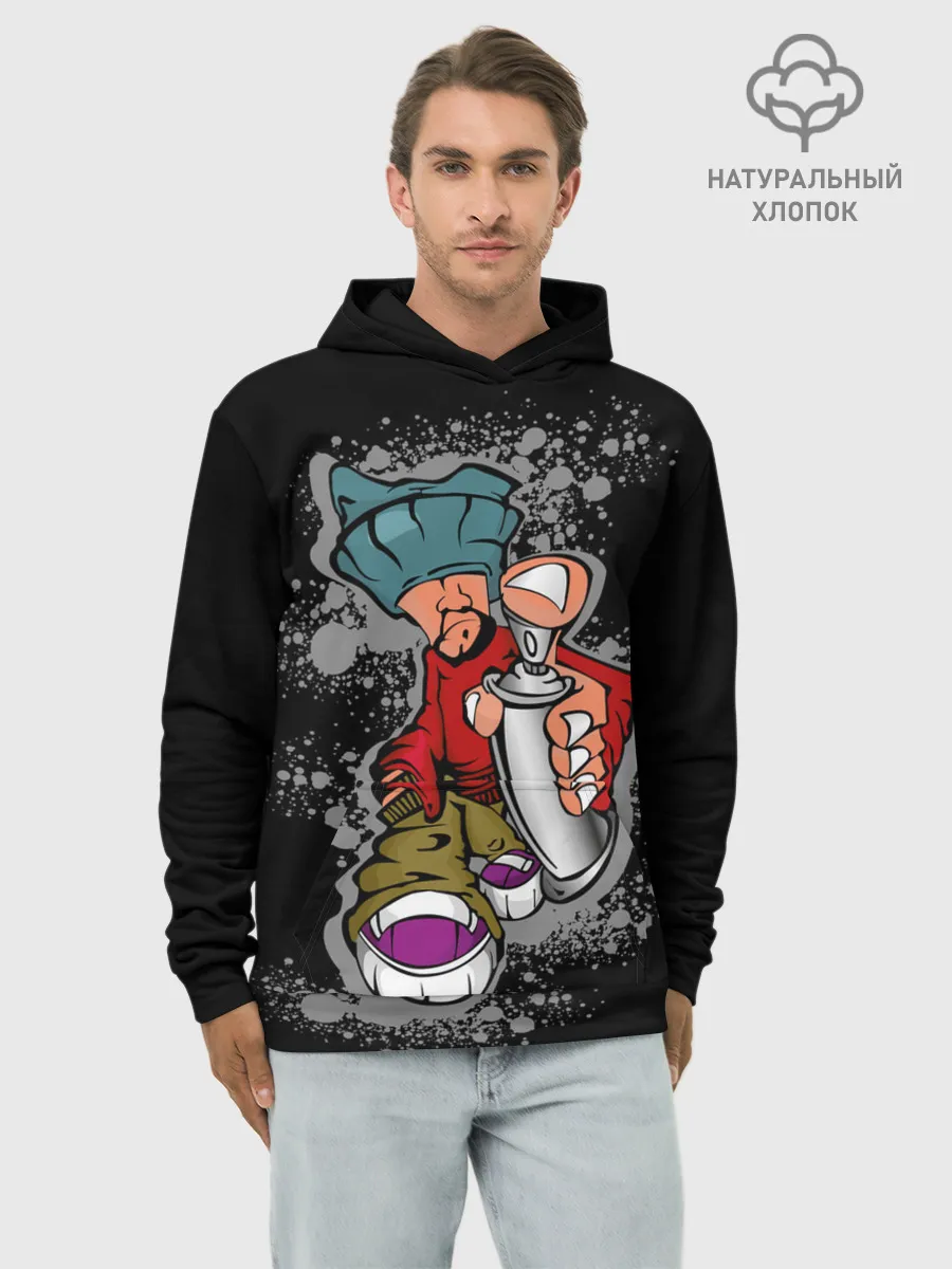 Худи мужской база хлопок / Граффити