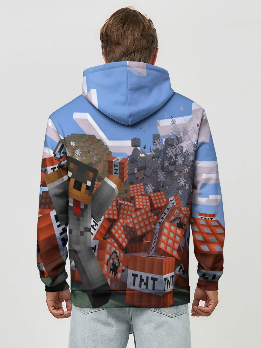 Худи мужской база хлопок / MINECRAFT