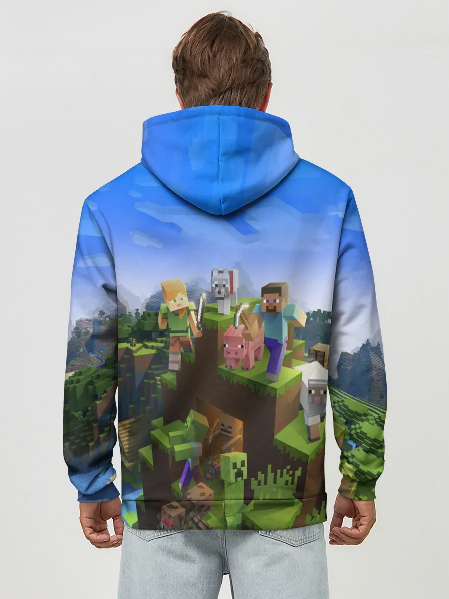 Худи мужской база хлопок / MINECRAFT