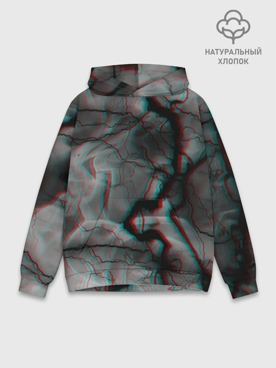 Худи мужской база хлопок / МОЛНИИ GLITCH