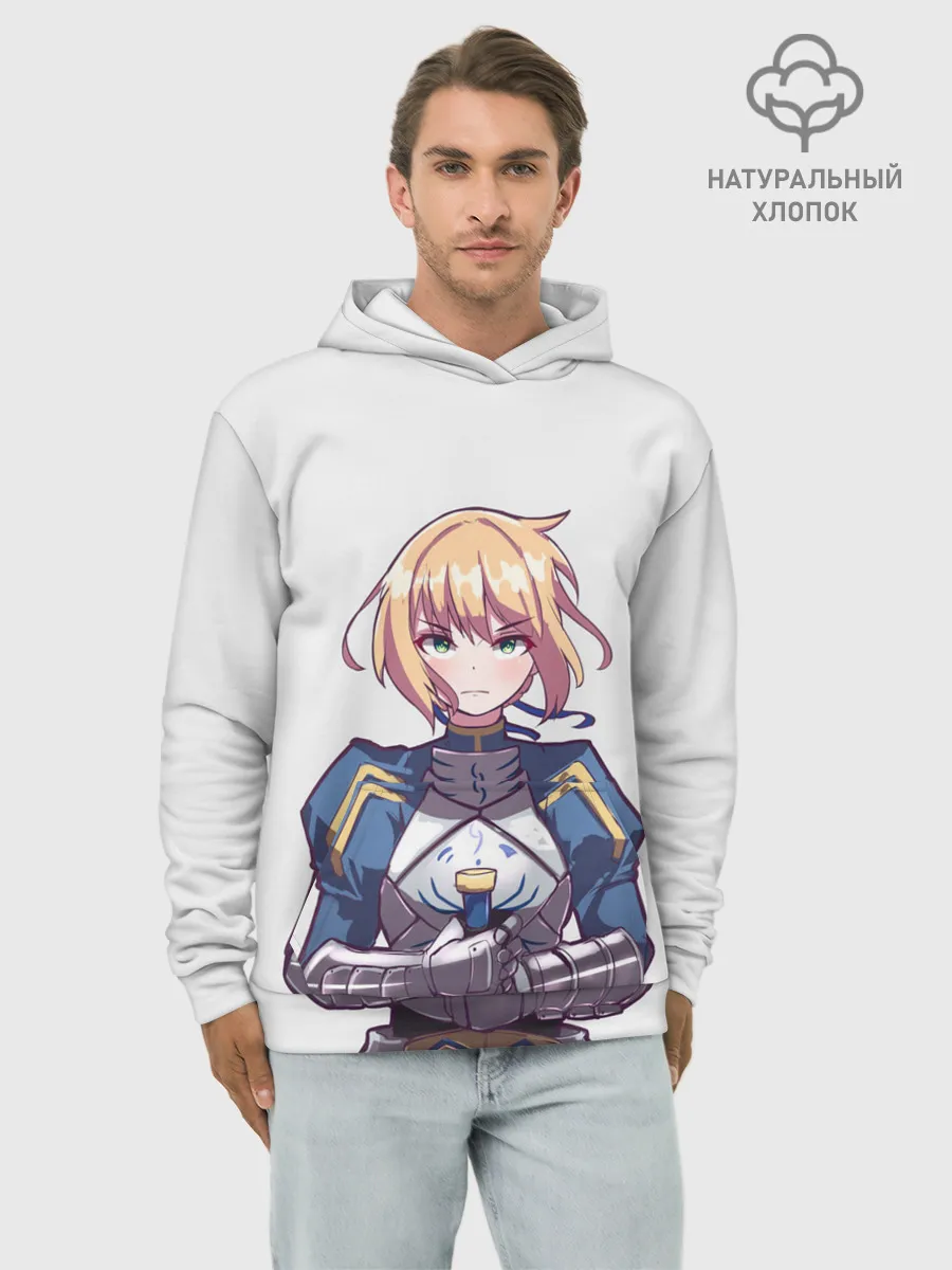 Худи мужской база хлопок / Девушка рыцарь