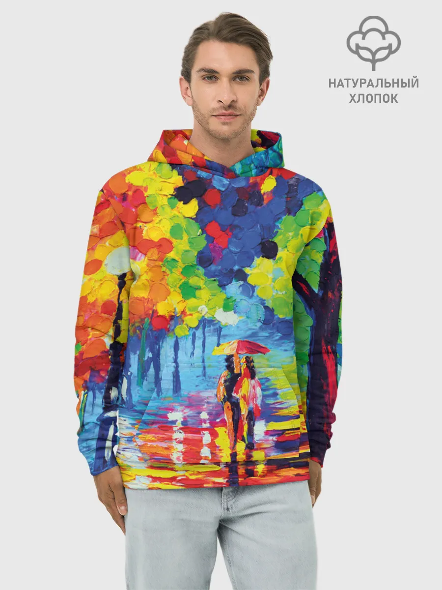 Худи мужской база хлопок / Осенний бульвар