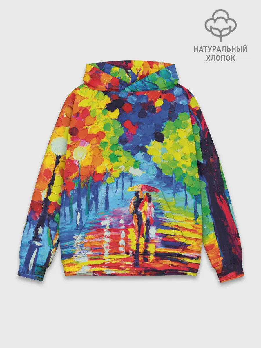 Худи мужской база хлопок / Осенний бульвар