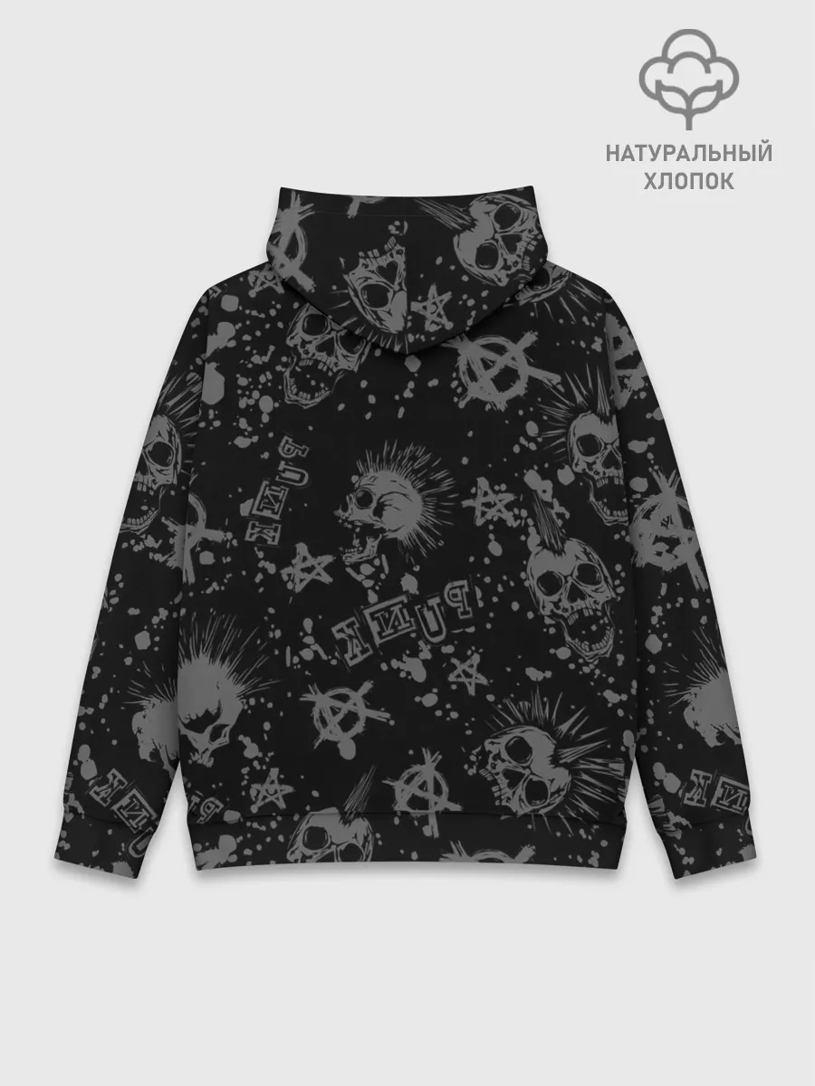 Худи мужской база хлопок / Крыса в косухе