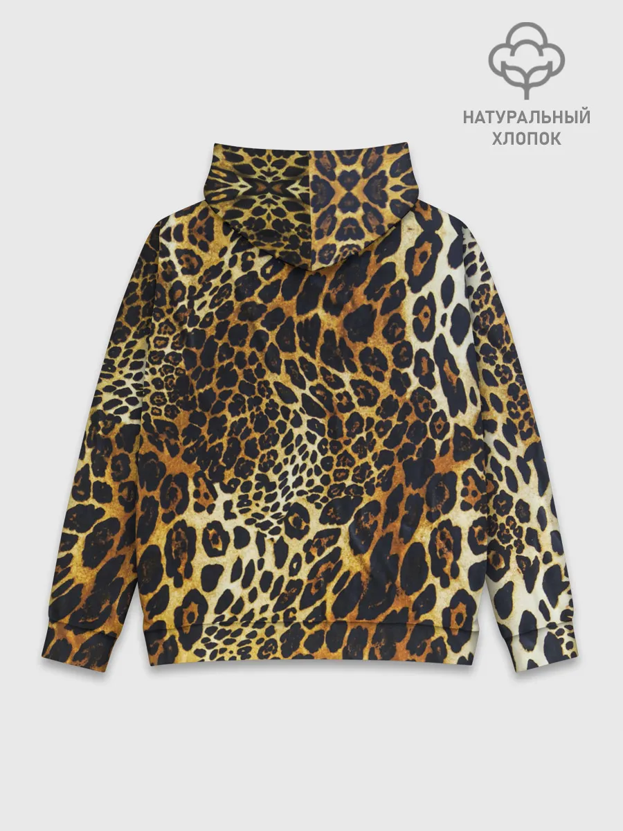 Худи мужской база хлопок / Шкура леопарда
