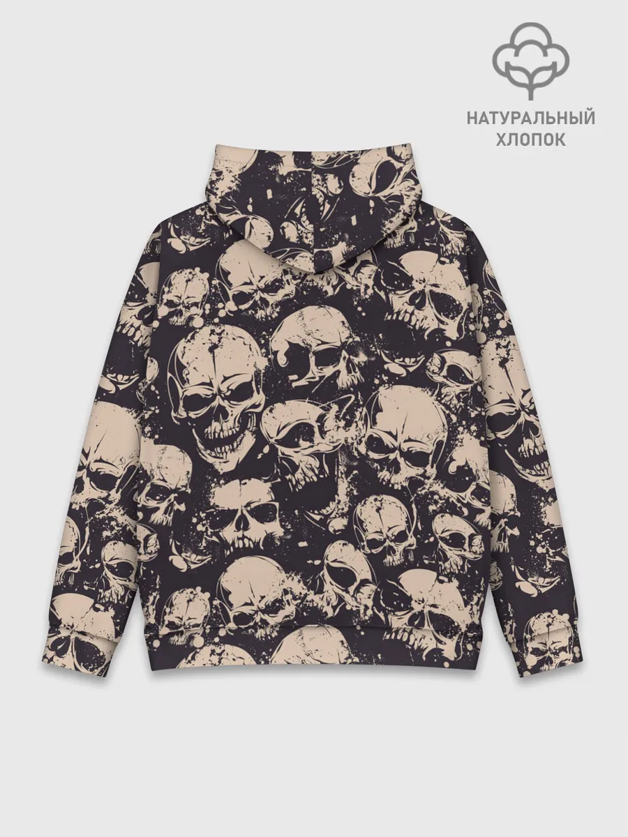 Худи мужской база хлопок / Черепа