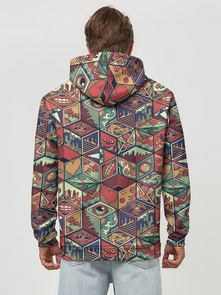 Худи мужской база хлопок / Психоделика