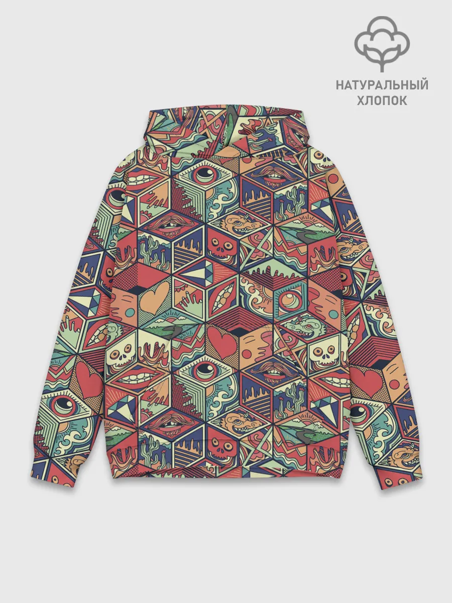 Худи мужской база хлопок / Психоделика