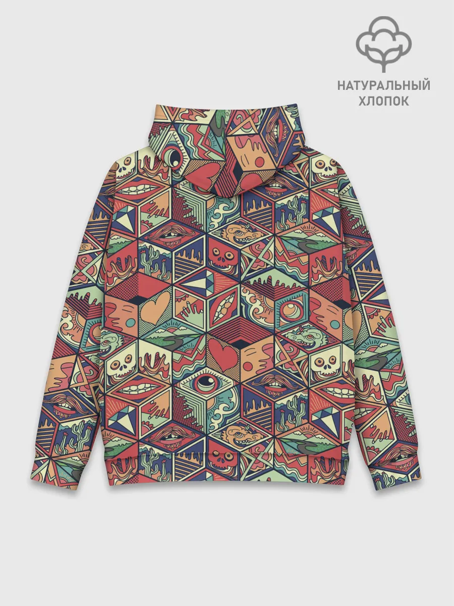 Худи мужской база хлопок / Психоделика