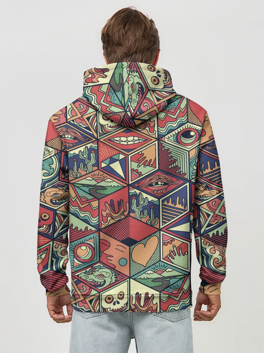 Худи мужской база хлопок / Психоделика