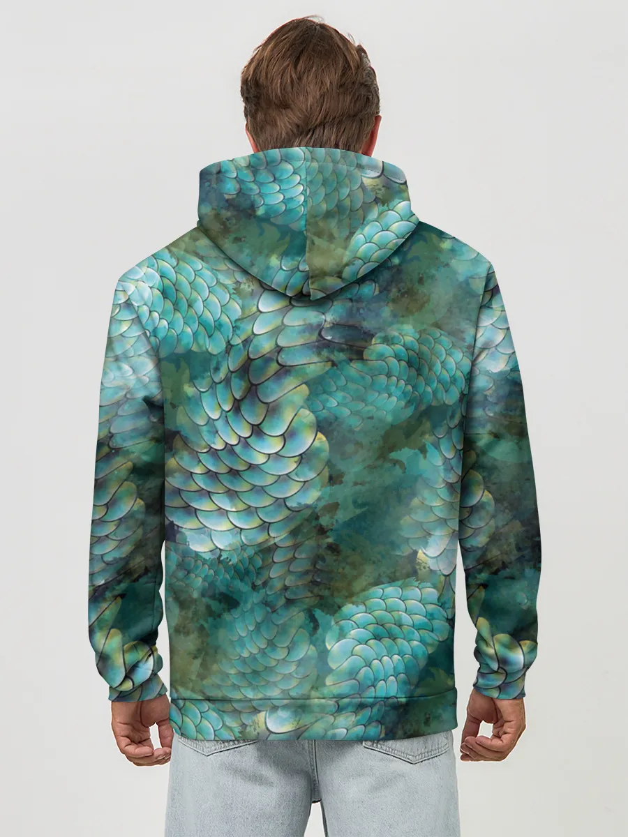 Худи мужской база хлопок / Чешуя русалки