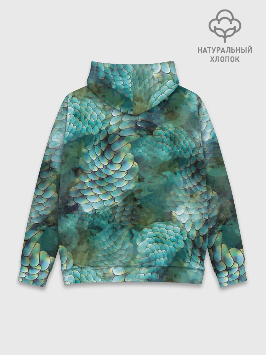 Худи мужской база хлопок / Чешуя русалки