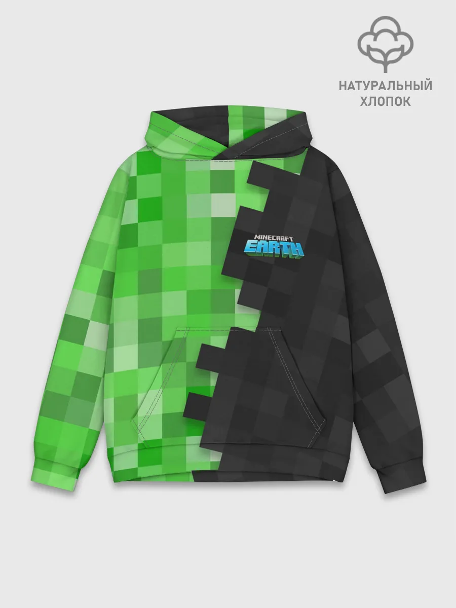 Худи мужской база хлопок / Minecraft EARTH