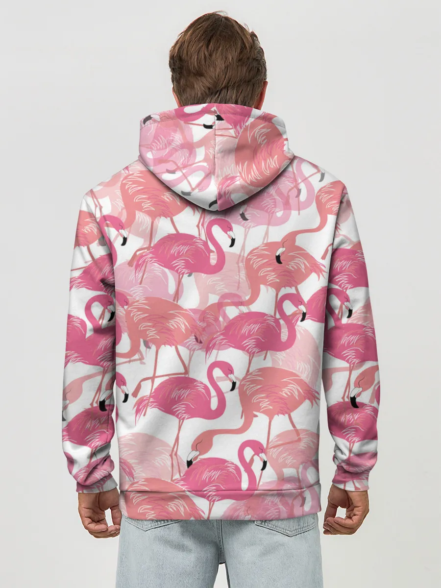 Худи мужской база хлопок / Фламинго