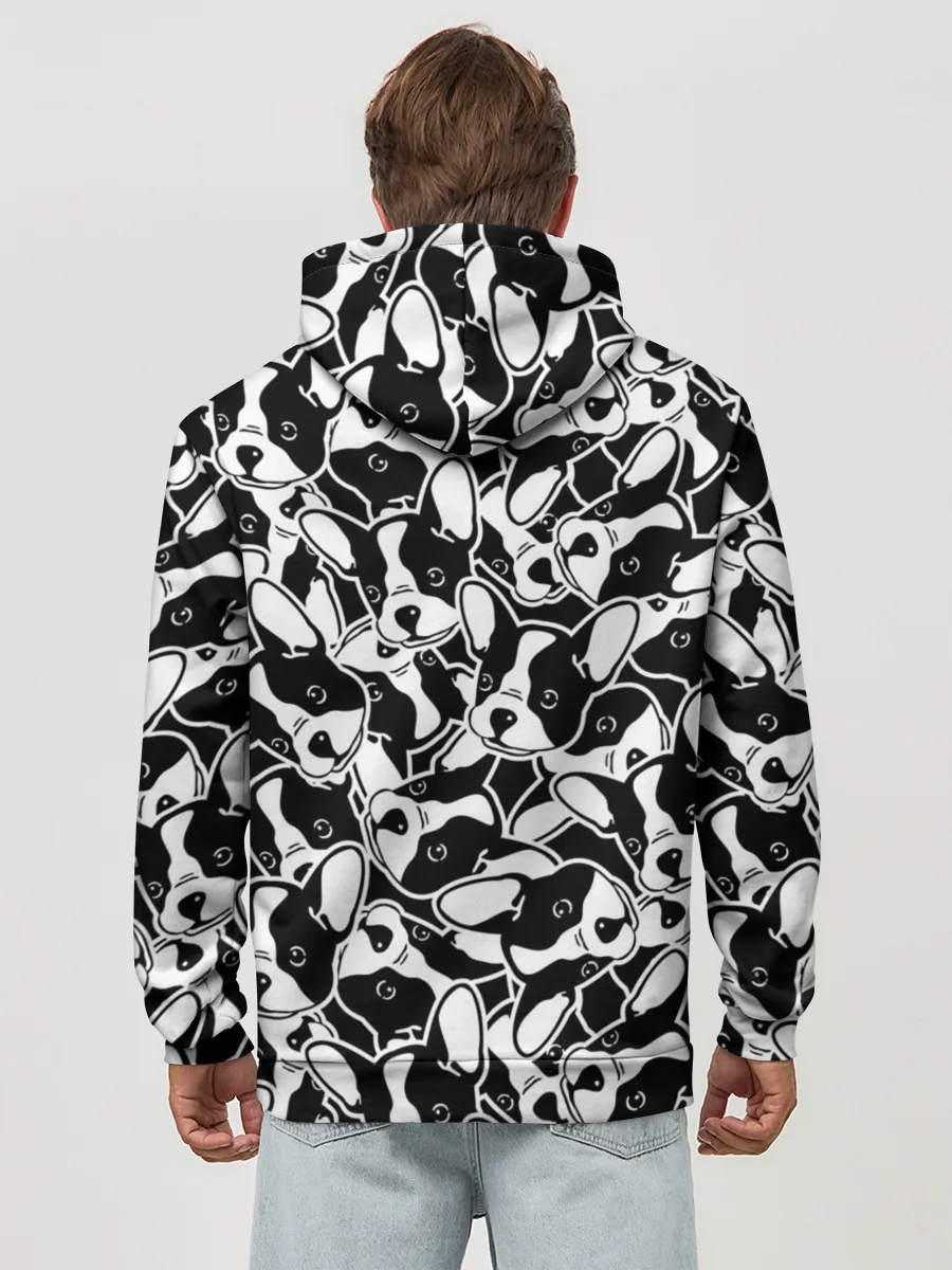 Худи мужской база хлопок / Забавные собаки