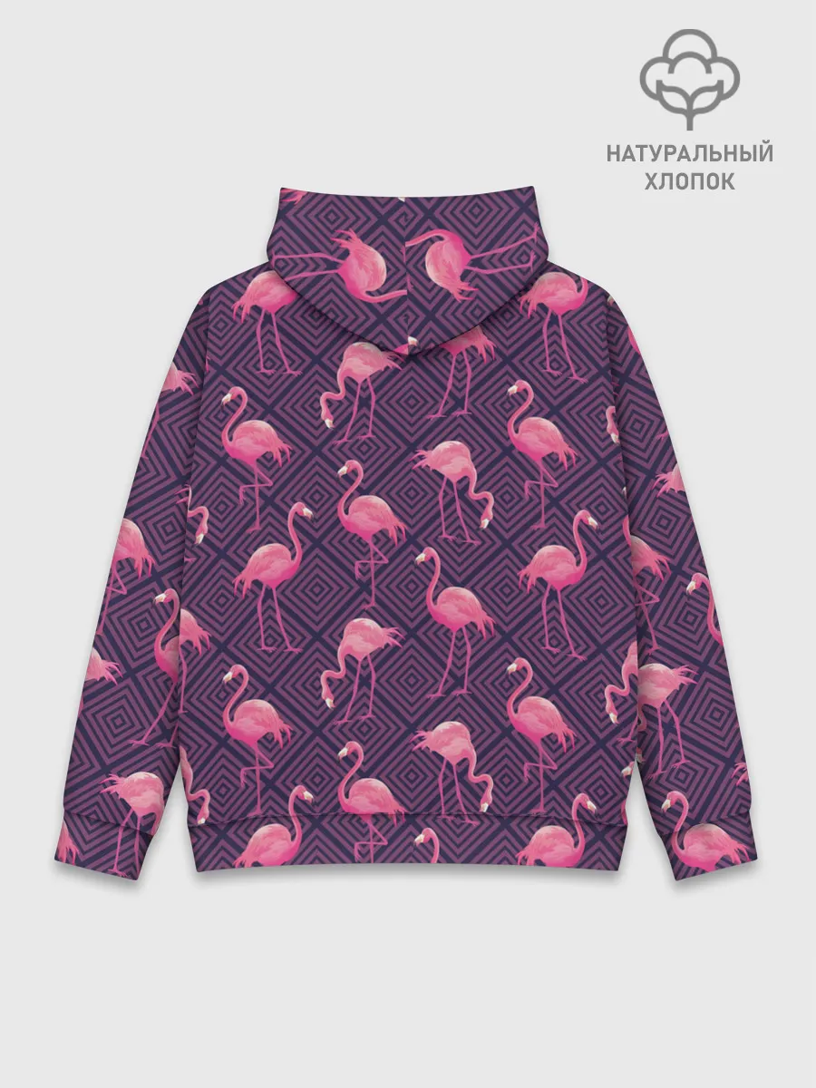 Худи мужской база хлопок / Фламинго