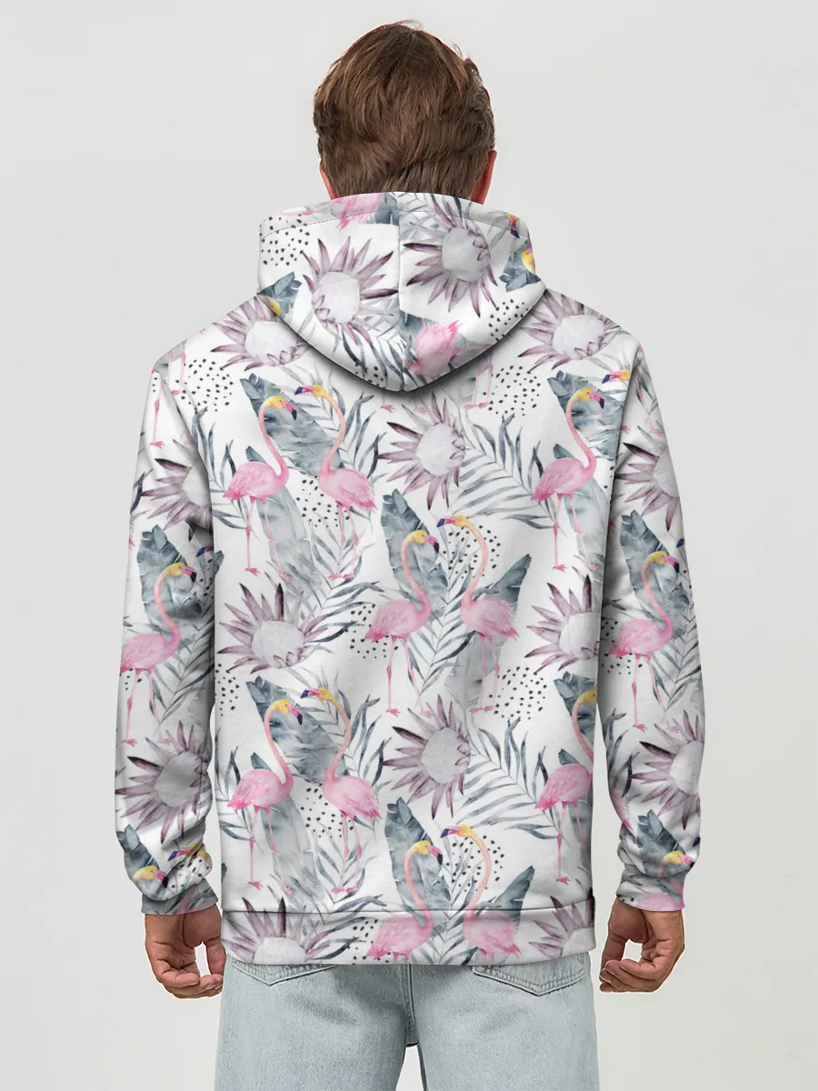 Худи мужской база хлопок / Фламинго