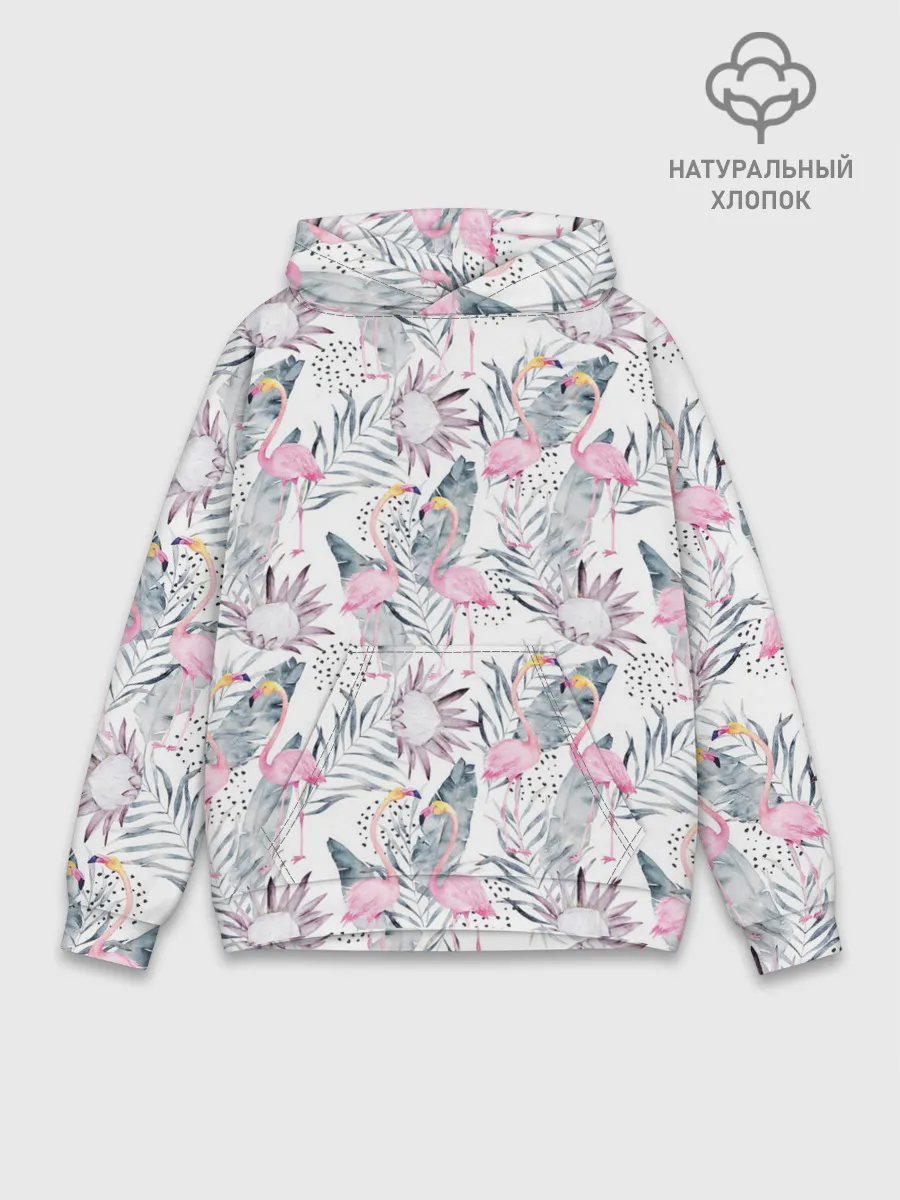 Худи мужской база хлопок / Фламинго