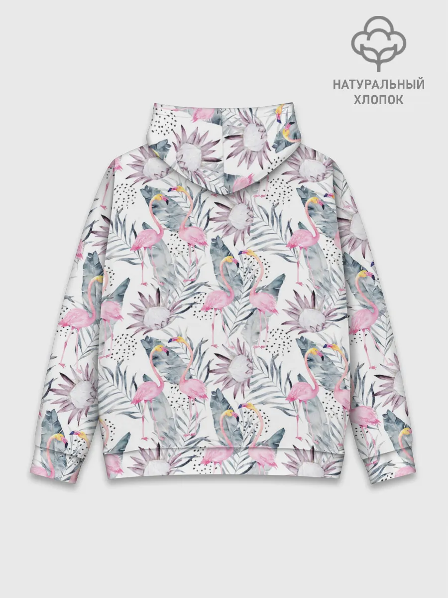 Худи мужской база хлопок / Фламинго