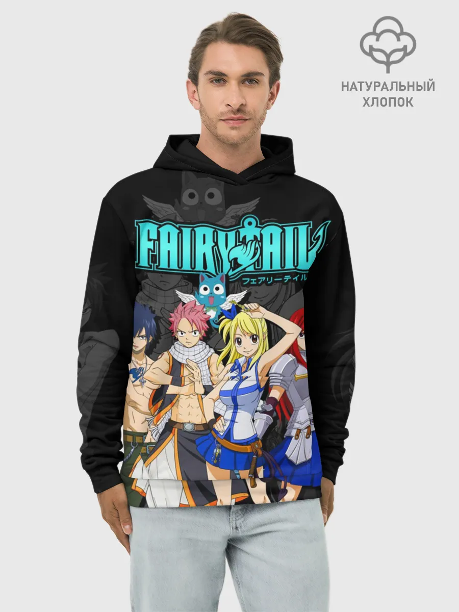 Худи мужской база хлопок / банда Фейри Тейл