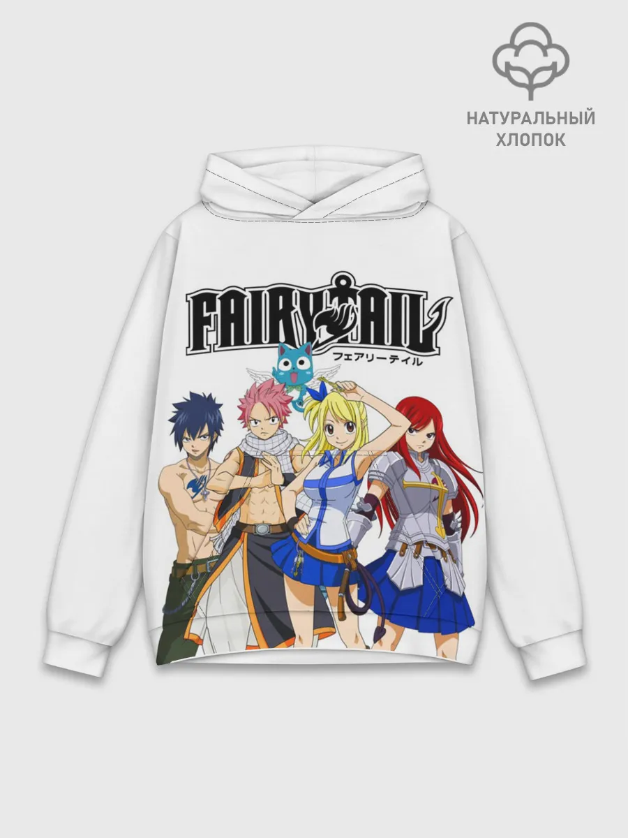 Худи мужской база хлопок / Команда Фейри Тейл