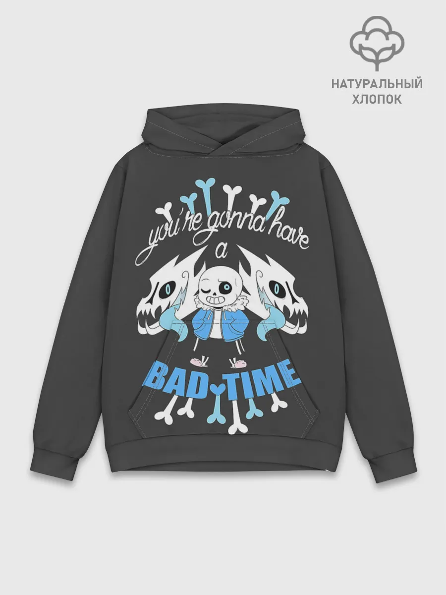 Худи мужской база хлопок / BAD TIME