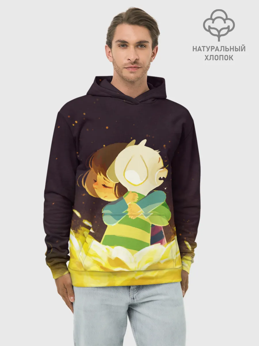 Худи мужской база хлопок / Фриск и Азриэль - UNDERTALE