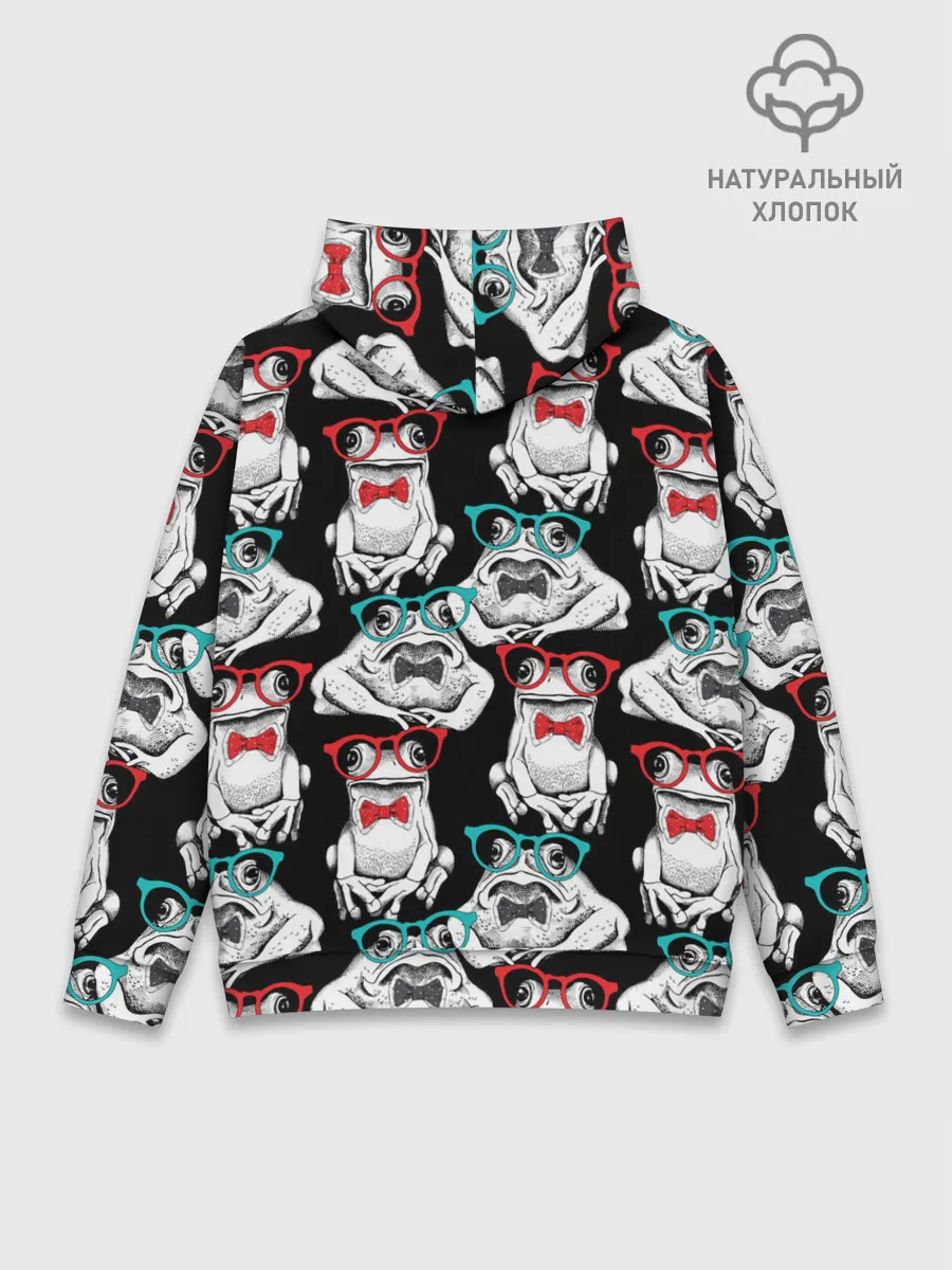 Худи мужской база хлопок / Лягушки в очках