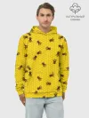 Худи мужской база хлопок / Пчелы в сотах