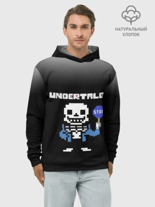 Худи мужской база хлопок / Undertale STOP.