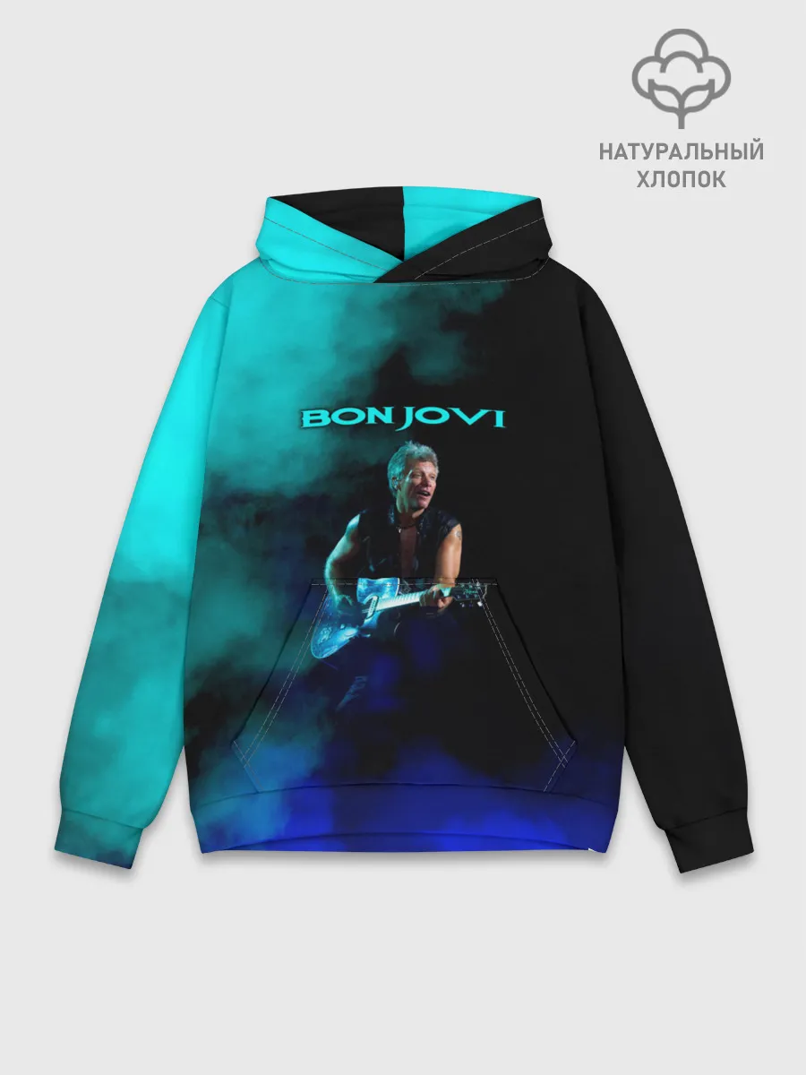 Худи мужской база хлопок / Bon Jovi