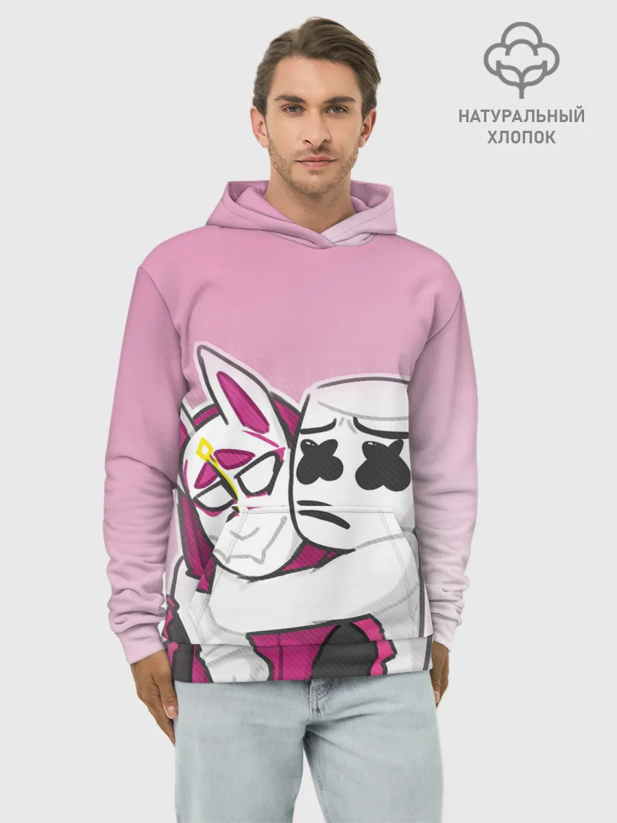 Худи мужской база хлопок / Fortnite Marshmello