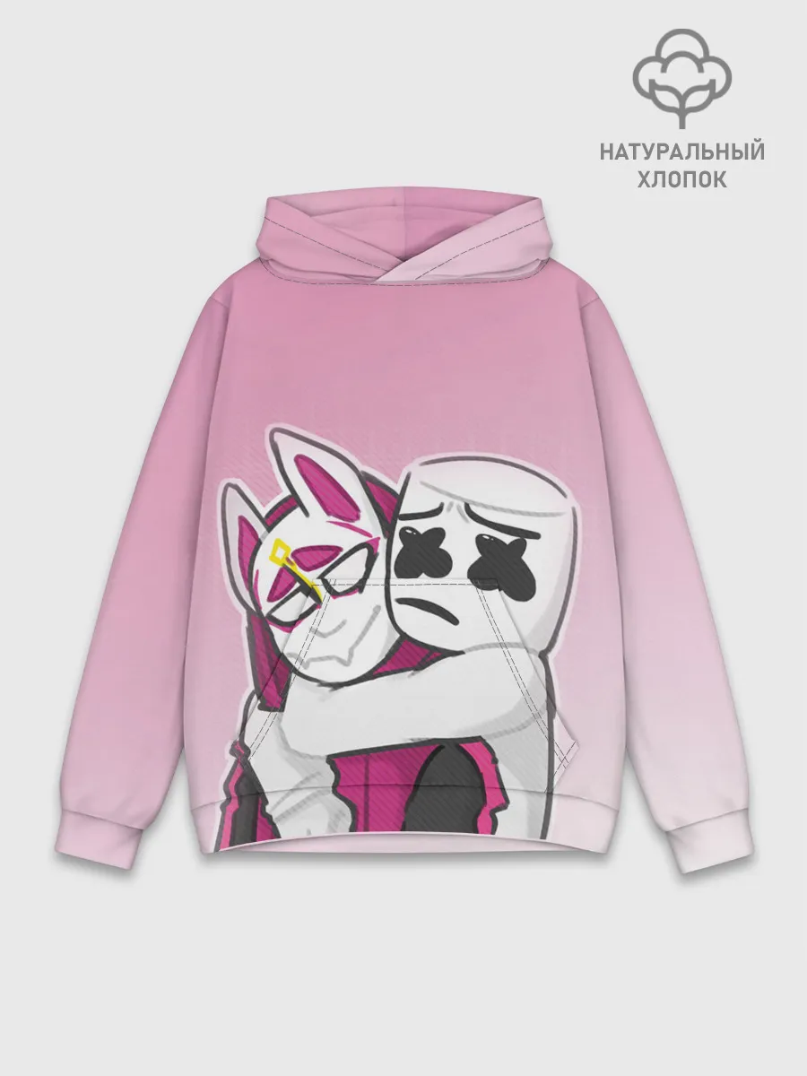 Худи мужской база хлопок / Fortnite Marshmello