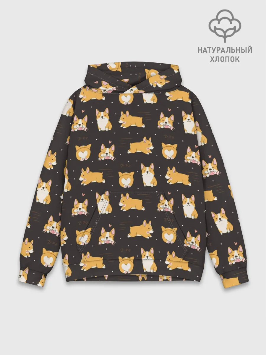 Худи мужской база хлопок / Корги
