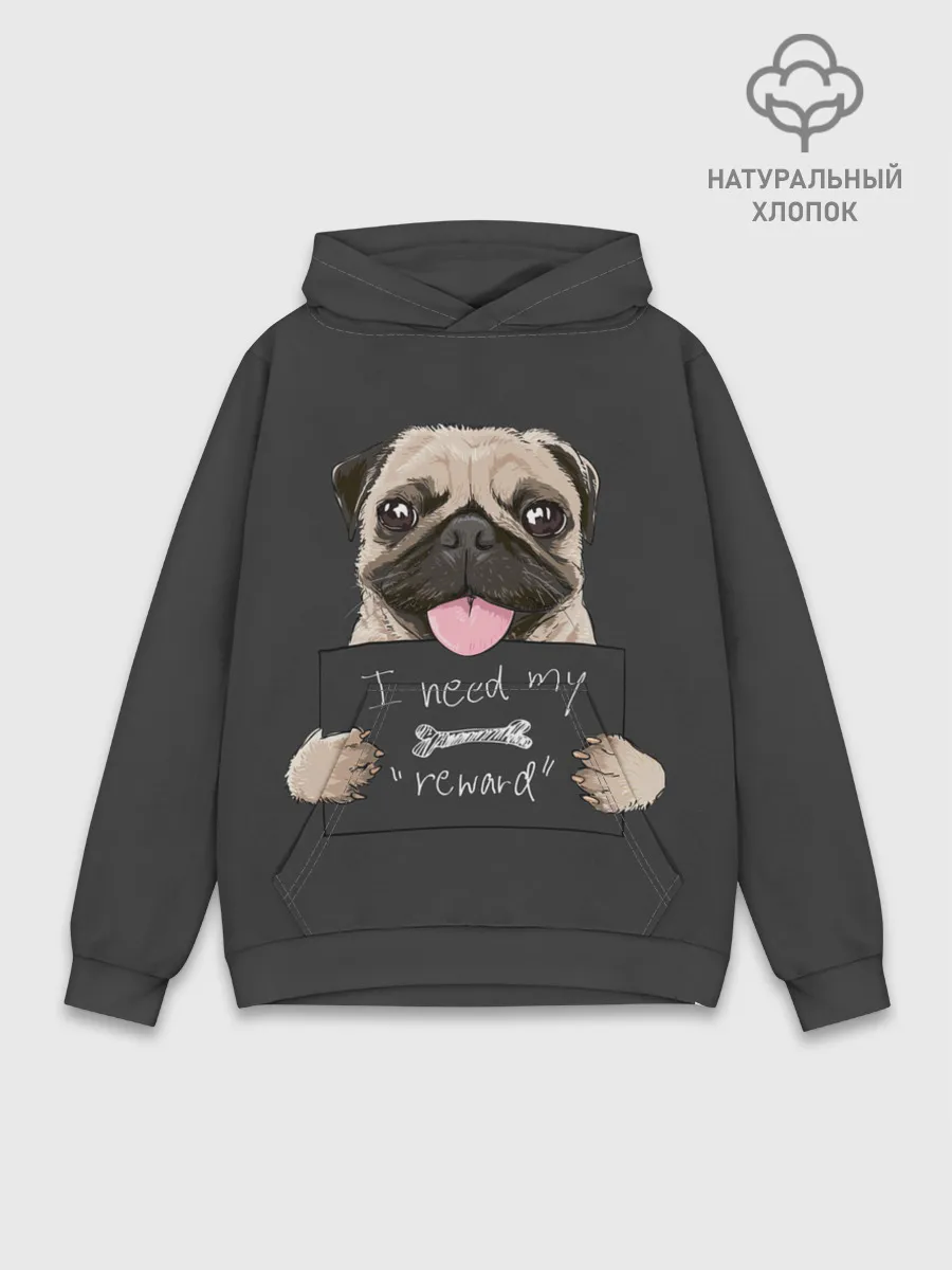 Худи мужской база хлопок / I need my “reward”