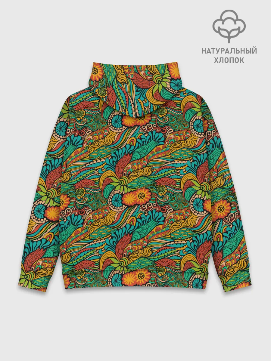 Худи мужской база хлопок / Floral Ornament