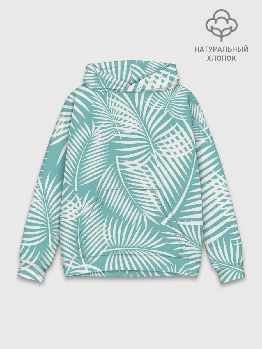 Худи мужской база хлопок / Листья Пальмы