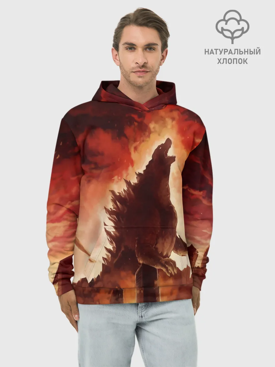 Худи мужской база хлопок / GODZILLA