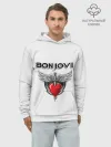 Худи мужской база хлопок / Bon Jovi