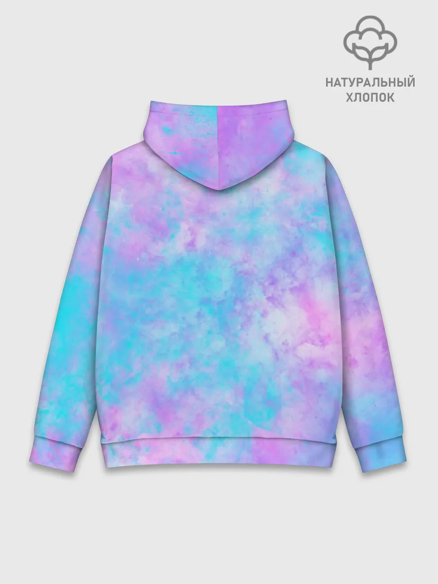 Худи мужской база хлопок / Мрамор Tie Dye