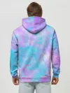 Худи мужской база хлопок / Мрамор Tie Dye