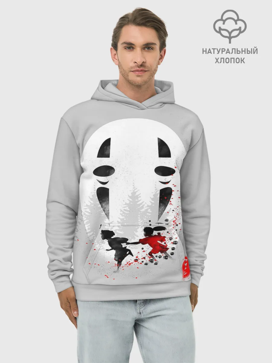 Худи мужской база хлопок / Тихиро и Хаку убегают