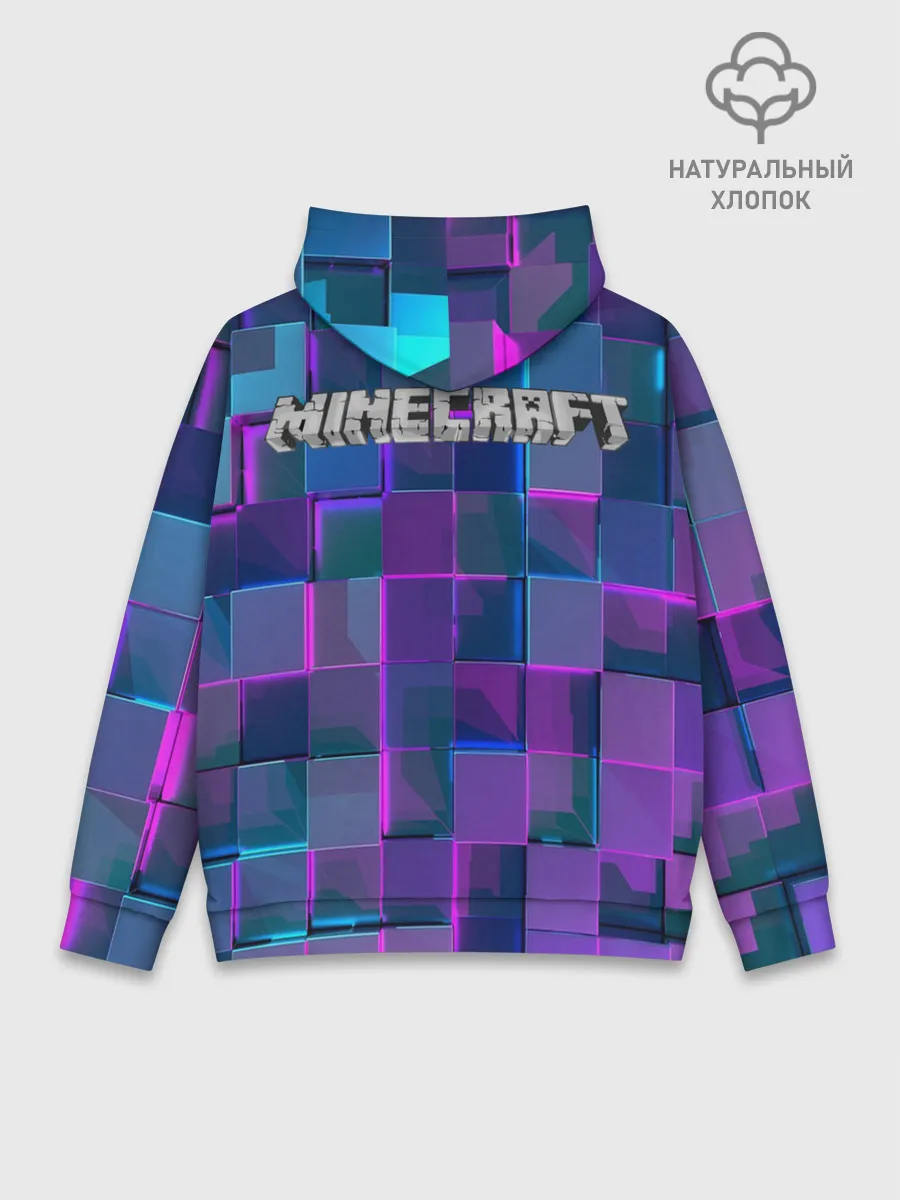 Худи мужской база хлопок / Майнкрафт на скиле